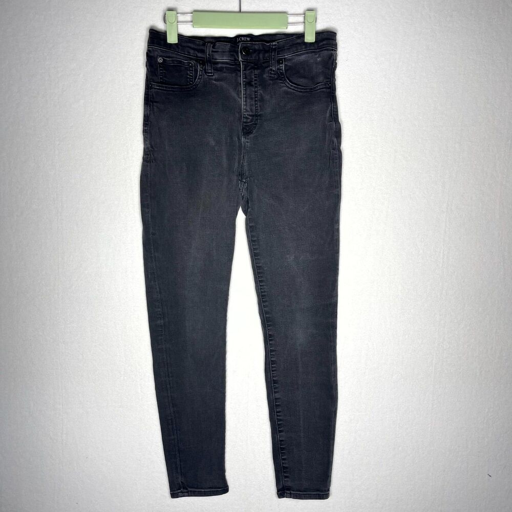 J Crew 10 High Rise Skinny Jeans Charcoal Gray Women's Size 29